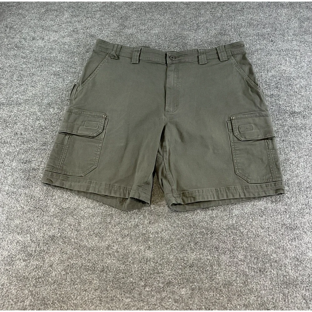 Duluth Trading Flex Fire Hose Cargo Shorts Men's 42 Relaxed Fit Gray Utility